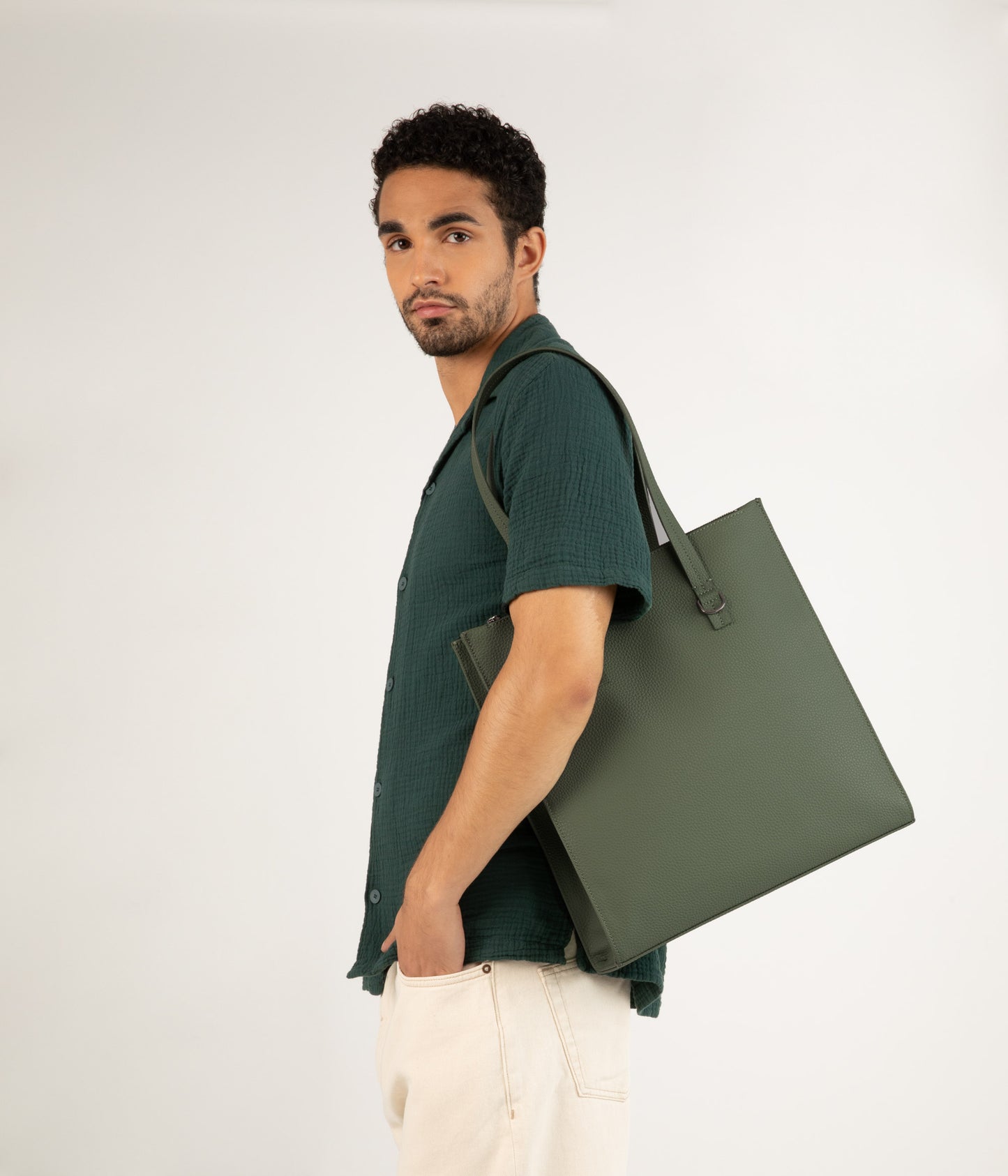 CANCI Vegan Tote Bag - Purity | Color: Green - variant::forest