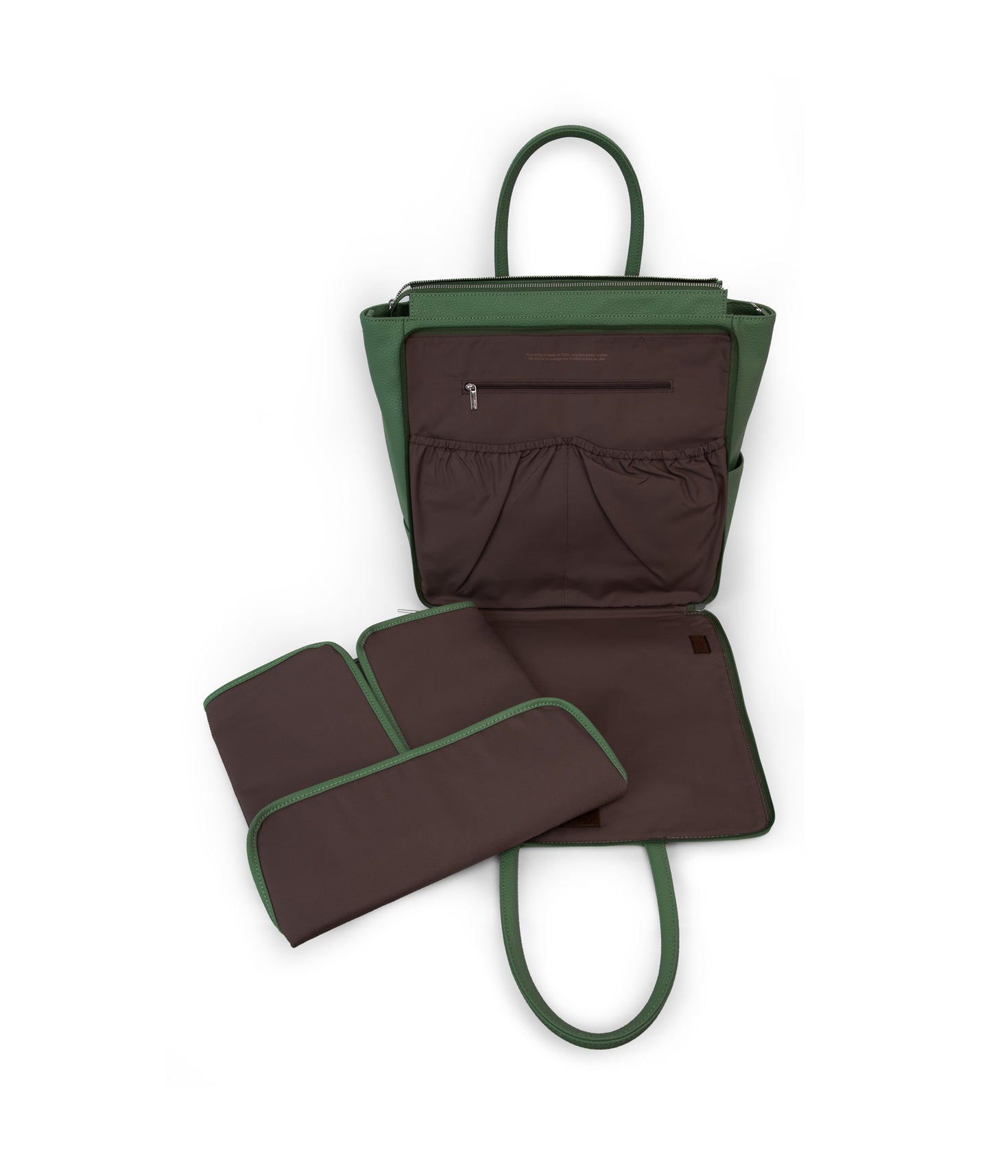 PERCIO Vegan Diaper Bag - Purity | Color: Green - variant::herb