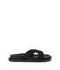 ALVERA Women's Vegan Flat Sandals | Color: Black - variant::black