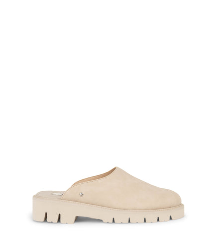 KIRA Women's Vegan Slip On Mules | Color: Beige - variant::ash