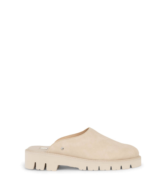 KIRA Women's Vegan Slip On Mules | Color: Beige - variant::ash