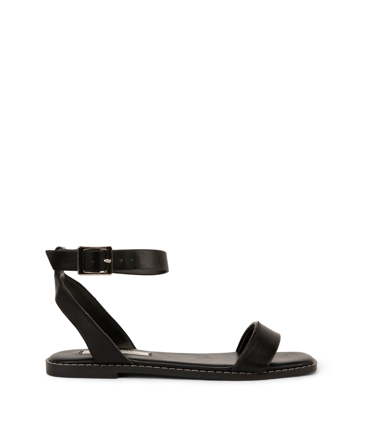 SARIE Women's Vegan Flat Sandals | Color: Black - variant::black