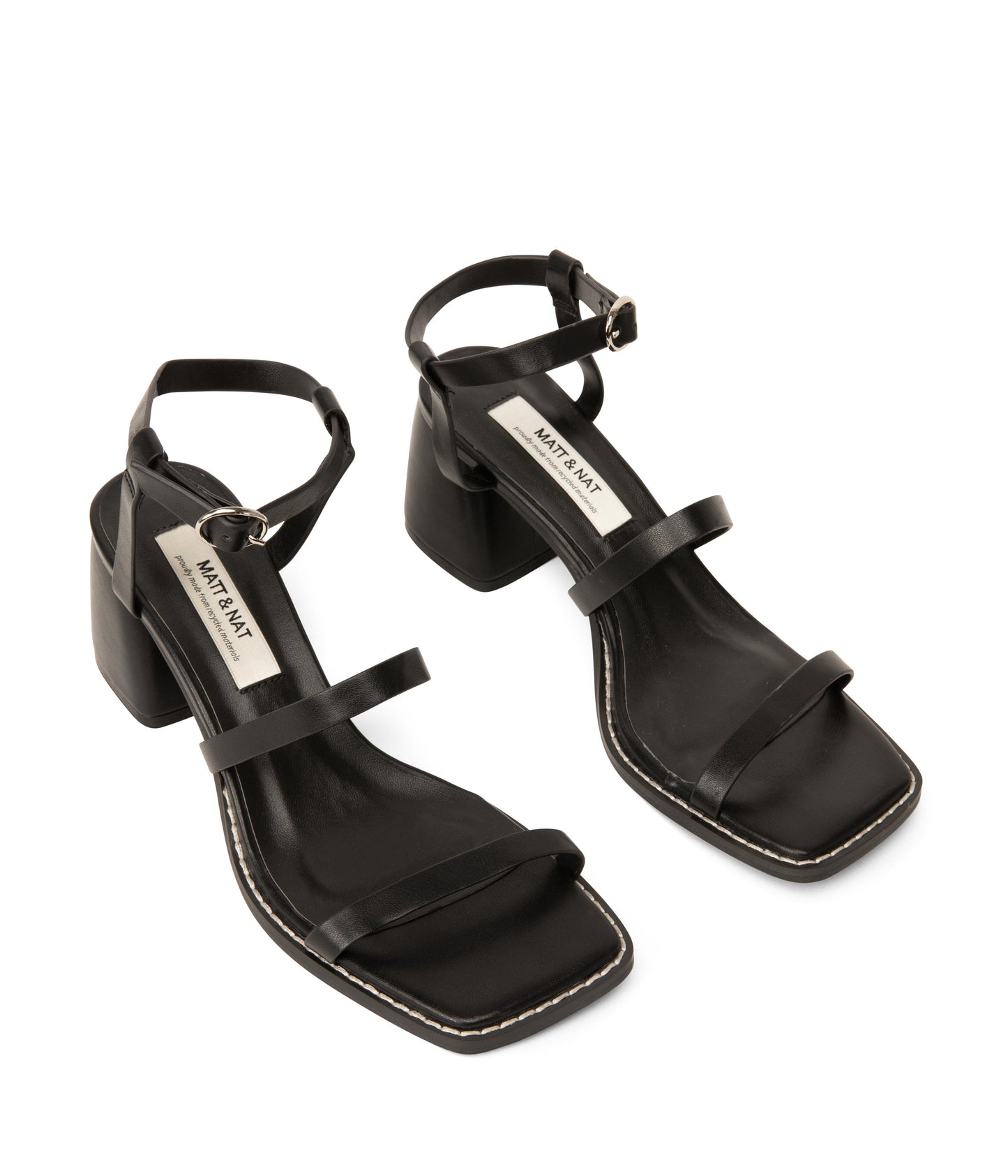 SOKK Women's Vegan Sandals With Ankle Straps | Color: Black - variant::black