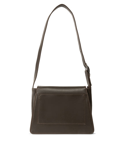 LEIA Vegan Shoulder Bag - Vintage | Color: Brown - variant::espresso