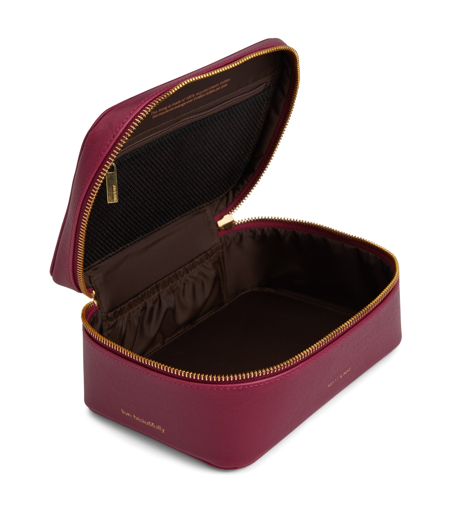 JULE Vegan Vanity Case - Vintage | Color: Garnet- variant::Garnet