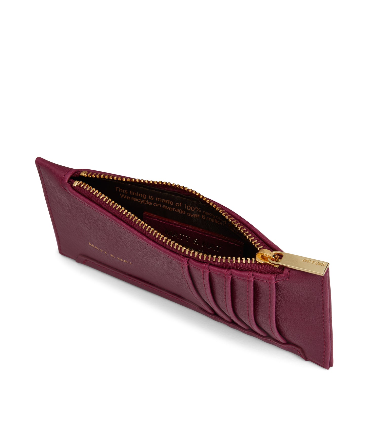 JESSE Slim Vegan Wallet - Vintage | Color: Purple - variant::garnet