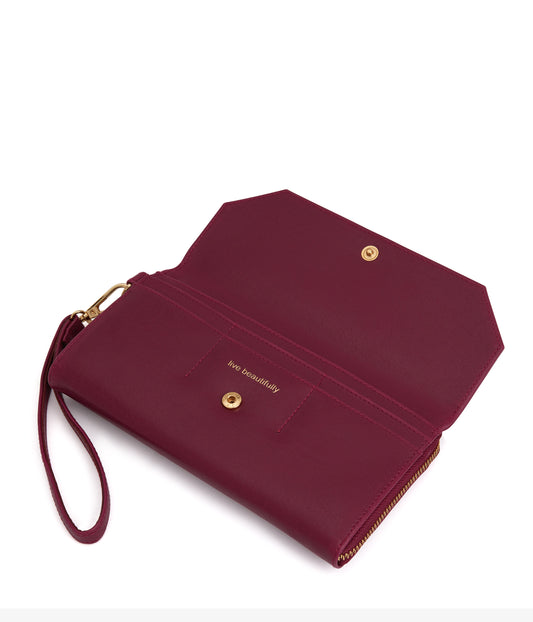 MION Vegan Wristlet Wallet - Vintage | Color: Purple - variant::garnet