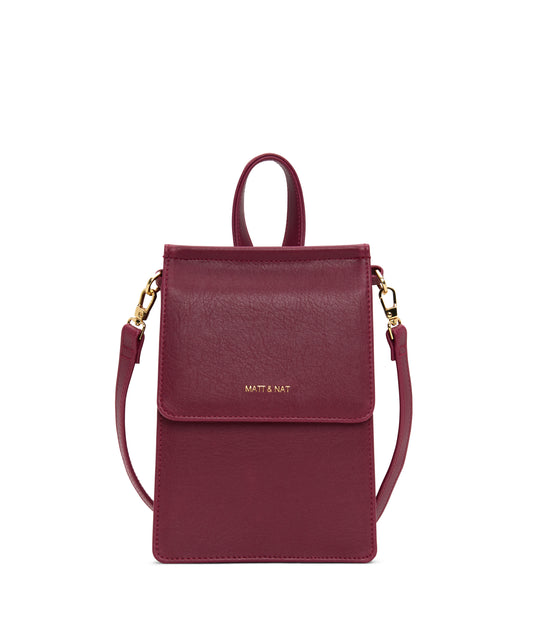 THESSA Vegan Crossbody Bag - Vintage | Color: Purple - variant::garnet