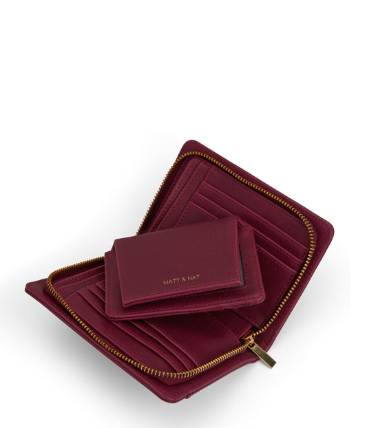 WEBBERSM Small Vegan Wallet - Vintage | Color: Purple - variant::garnet