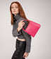 JADA SM Vegan Shoulder Bag - Arbor | Color: Pink - variant::dragonfruit