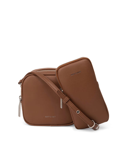 SWAE Vegan Crossbody Bag - Arbor | Color: Brown - variant::pecan