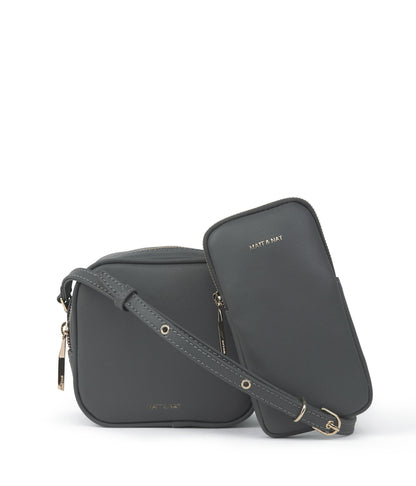 SWAE Vegan Crossbody Bag - Arbor | Color: Grey - variant::mushroom