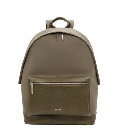 BALILG Large Vegan Backpack - Canvas | Color: Green - variant::olive