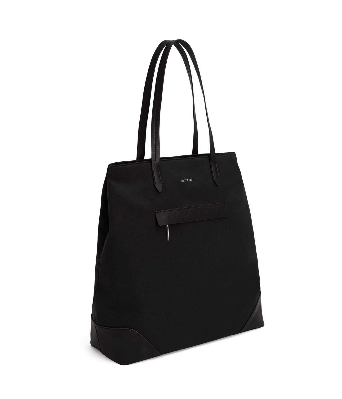 LEIDEN Vegan Tote Bag - Canvas | Color: Black - variant::black