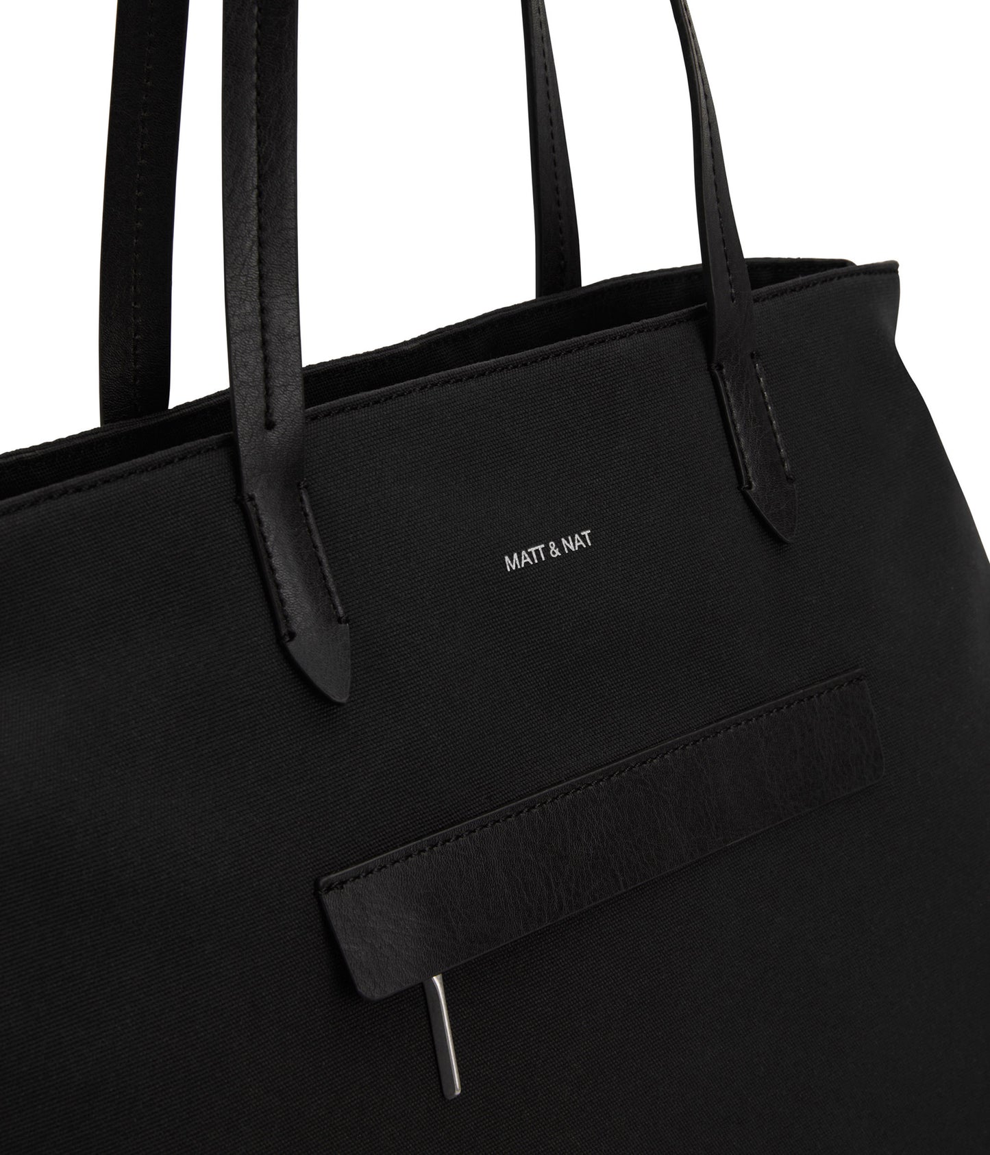 LEIDEN Vegan Tote Bag - Canvas | Color: Black - variant::black