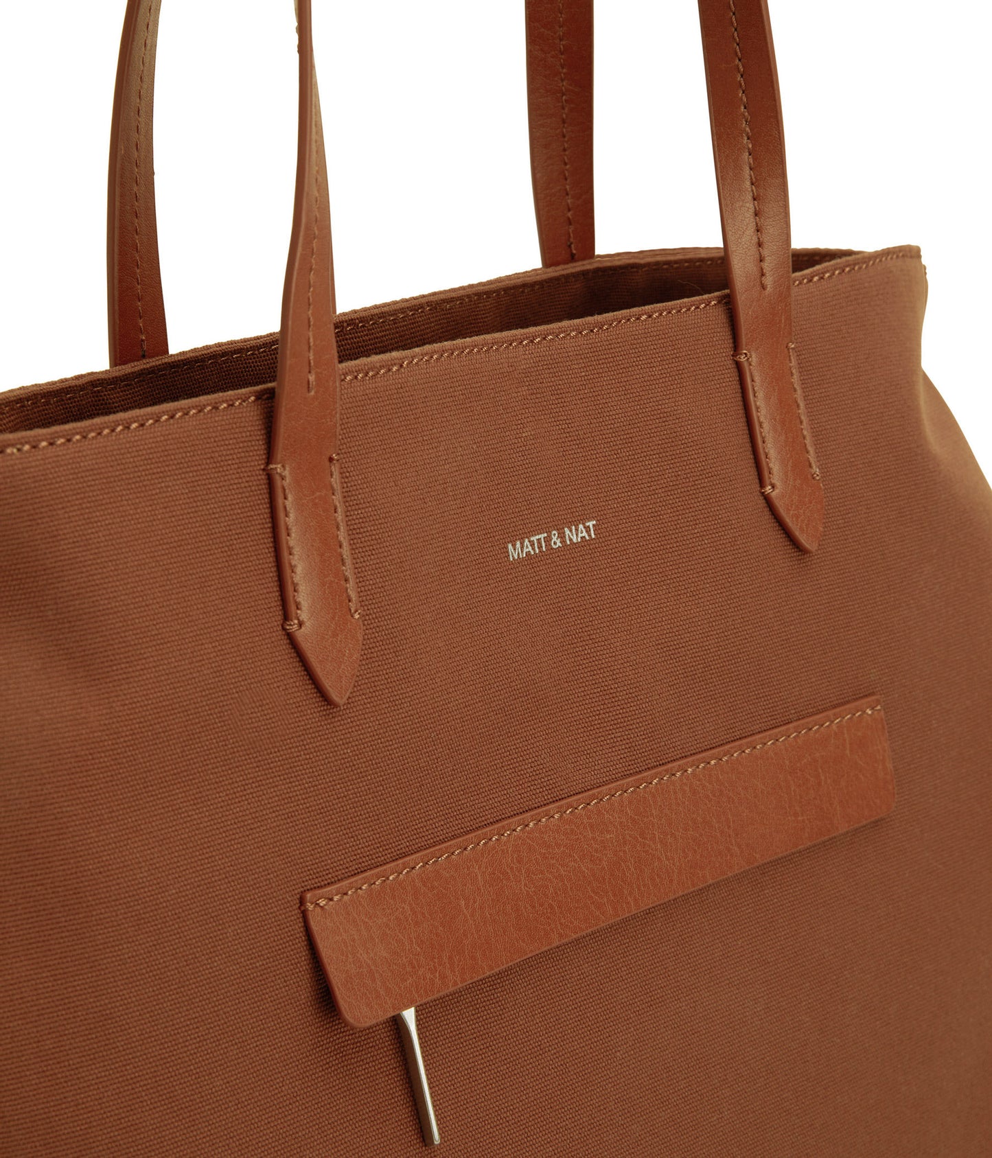 LEIDEN Vegan Tote Bag - Canvas | Color: Brown - variant::chili