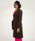 EVIE Women's Vegan Wool Coat | Color: Brown - variant::espresso