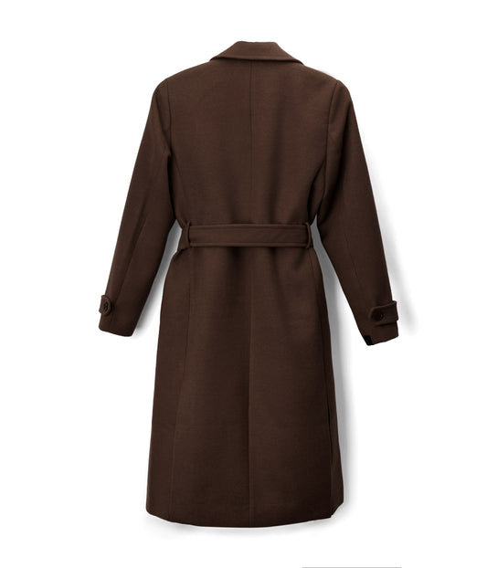 EVIE Women's Vegan Wool Coat | Color: Brown - variant::espresso