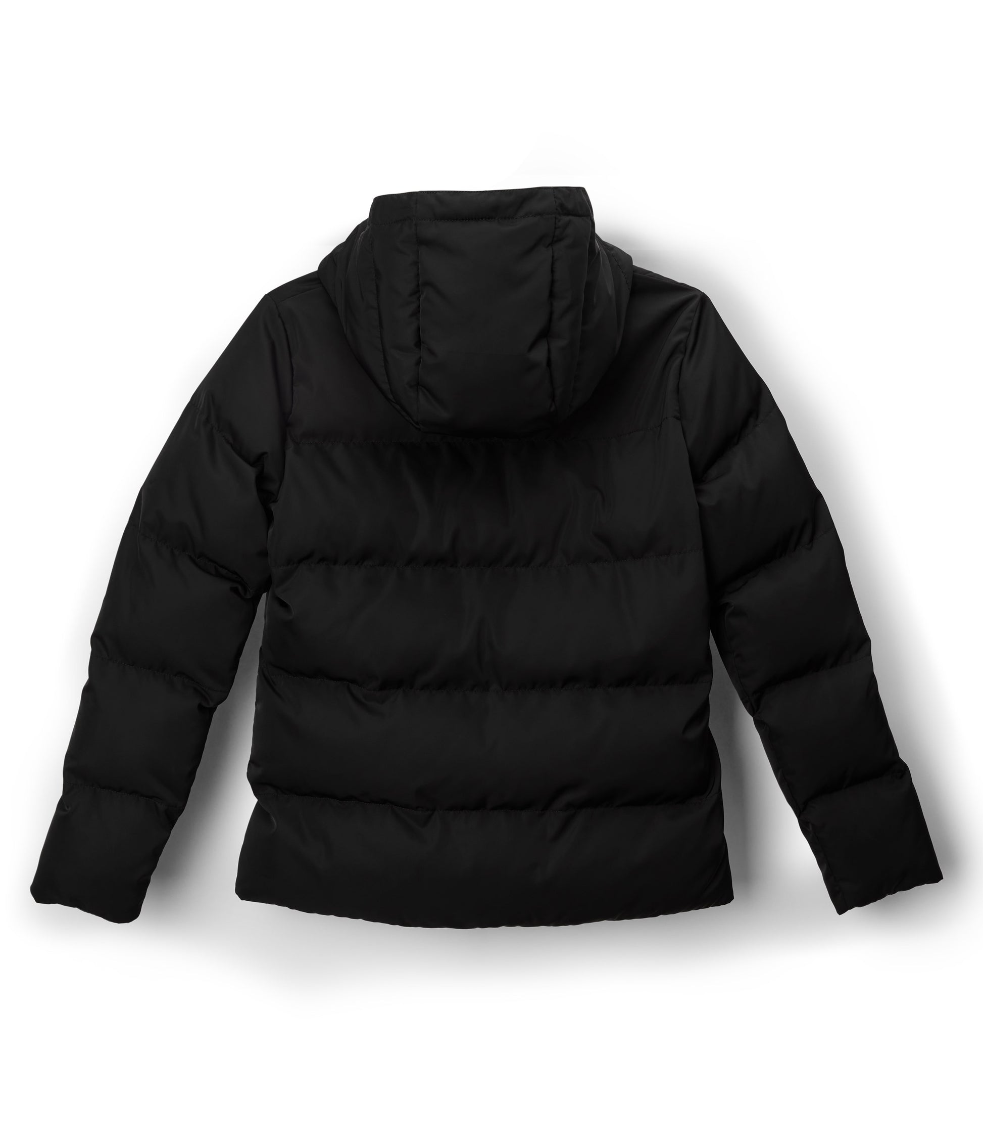 Black Longline Padded Side Split Puffer Coat Jacket - Black / 8