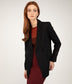 NOVO Women's Vegan Leather Blazer | Color: Black - variant::black