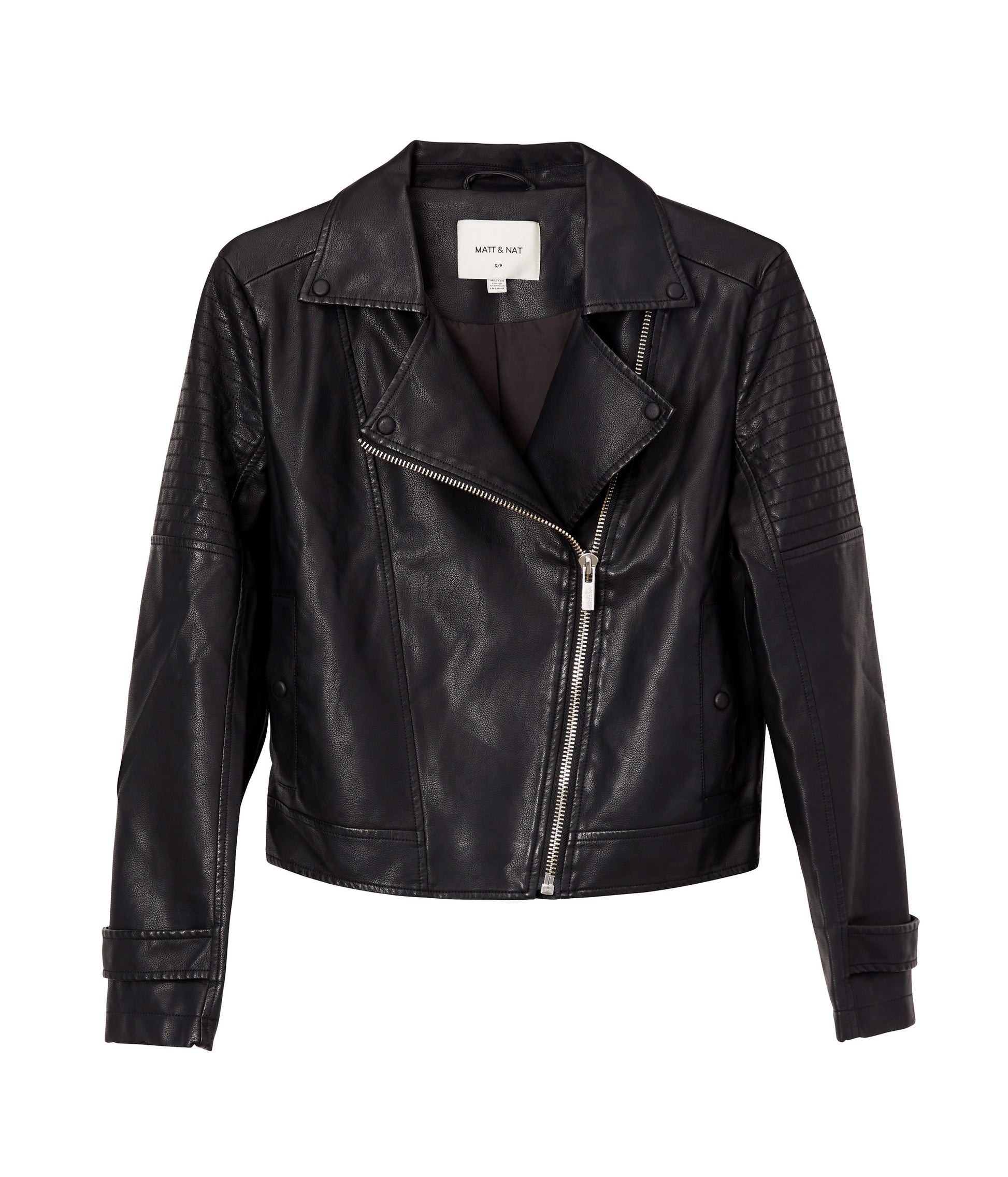 Women's black leather biker jacket | Golden Goose