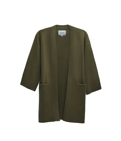 ELSA Women’s Open Front Cardigan | Color: Green - variant::olive