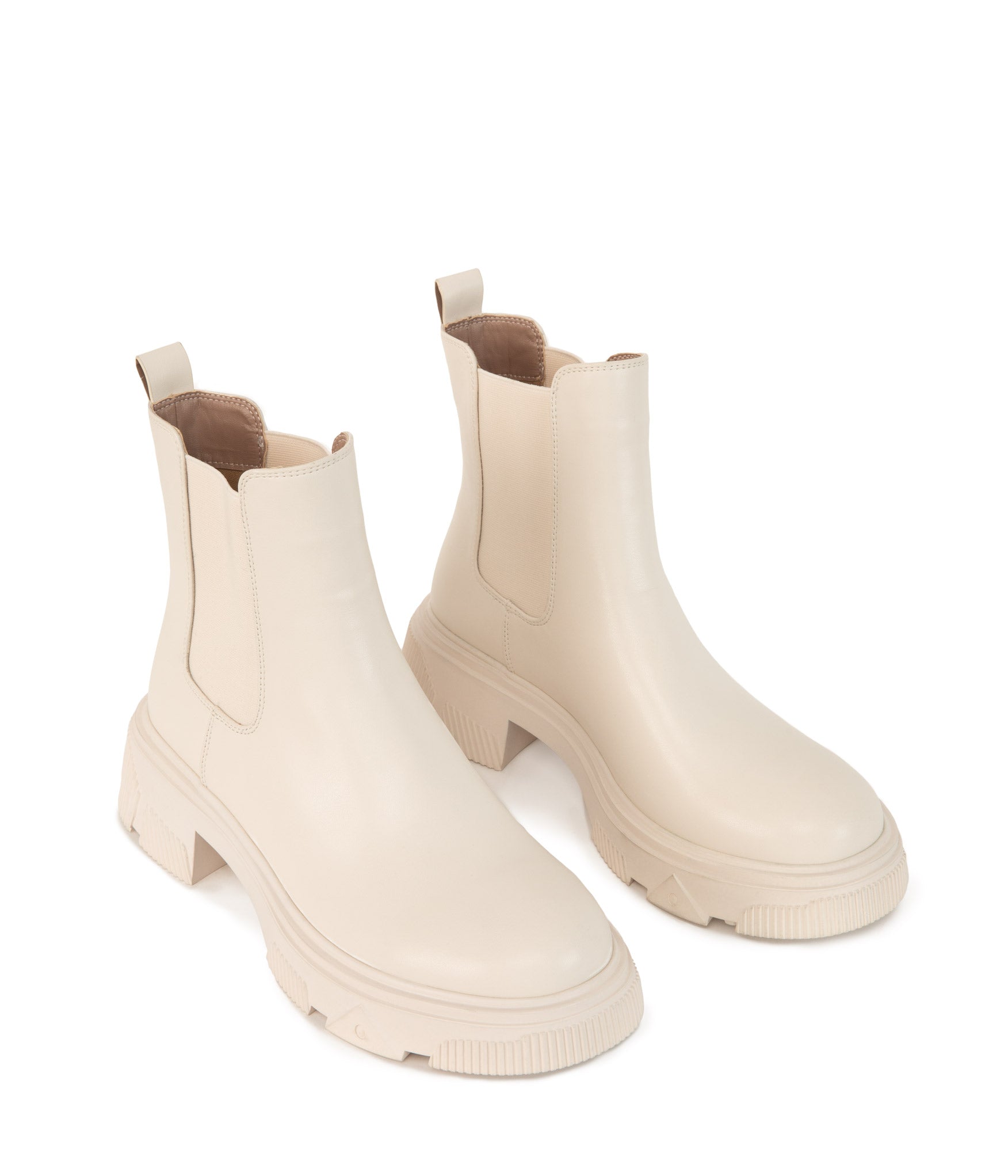 TAYLA Women's Vegan Chelsea Boots | Color: White - variant::off white