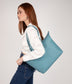 ABBI Vegan Tote Bag - Sol | Color: Blue - variant::canal