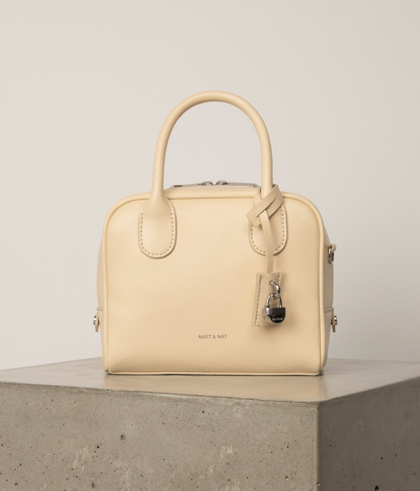 CRETE Vegan Satchel - UPPEAL™ | Color: Beige - variant::organic