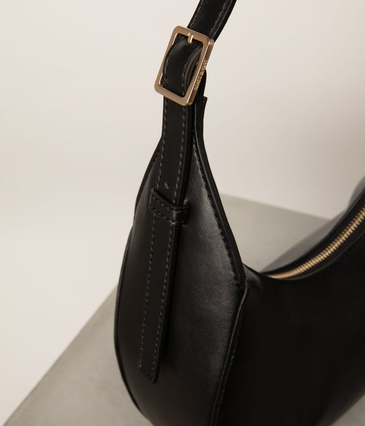 GIULIA Vegan Shoulder Bag - APPLESKIN™ | Color: Black - variant::black