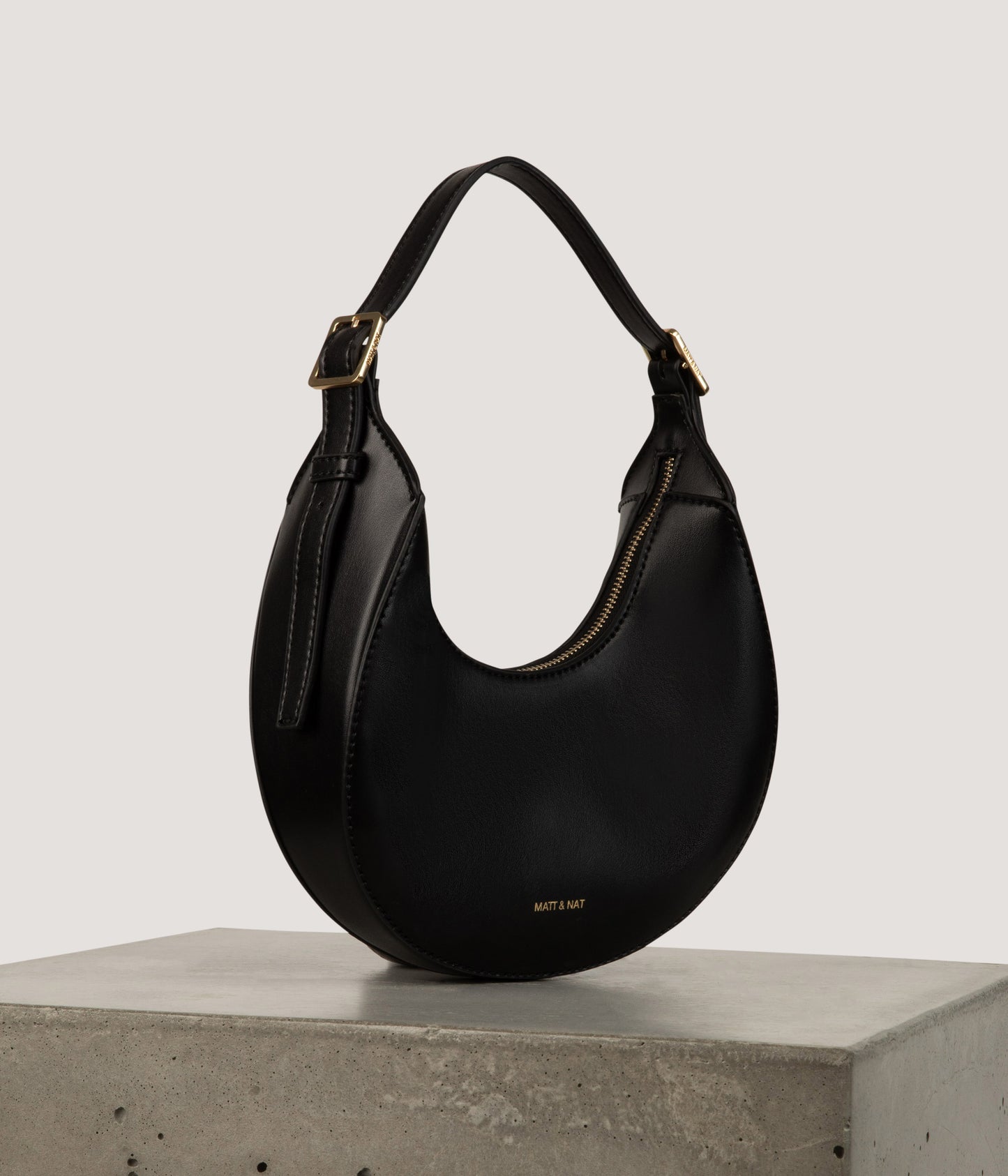 GIULIASM Vegan Shoulder Bag - APPLESKIN™ | Color: Black - variant::black