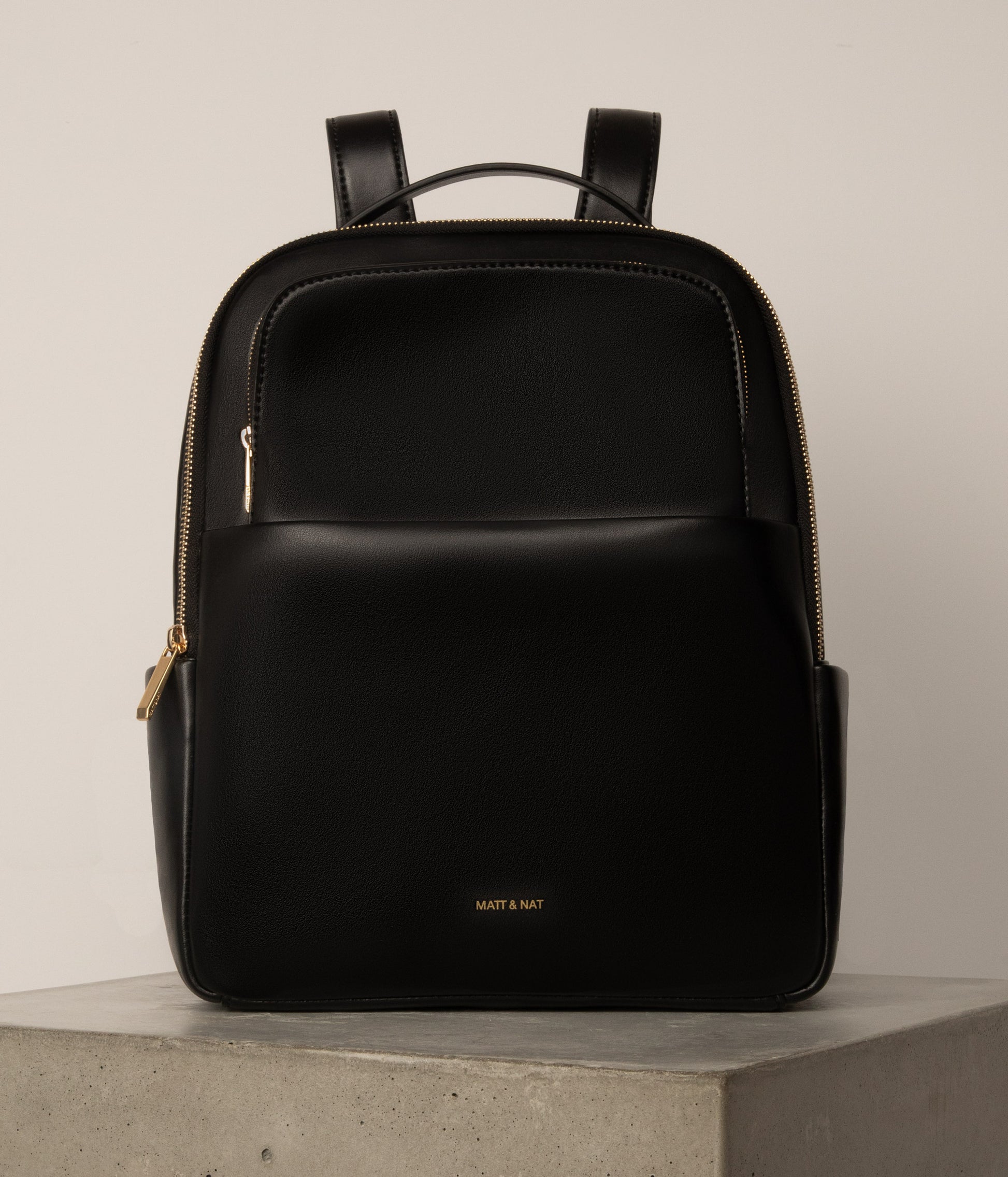 MARIE Vegan Backpack - APPLESKIN™ | Color: Black - variant::black