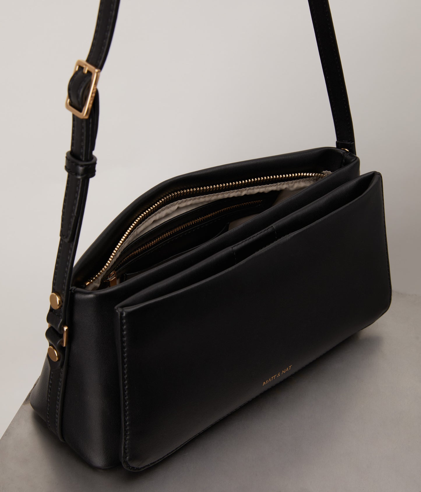 VAL Vegan Shoulder Bag - UPPEAL™ | Color: Black - variant::black