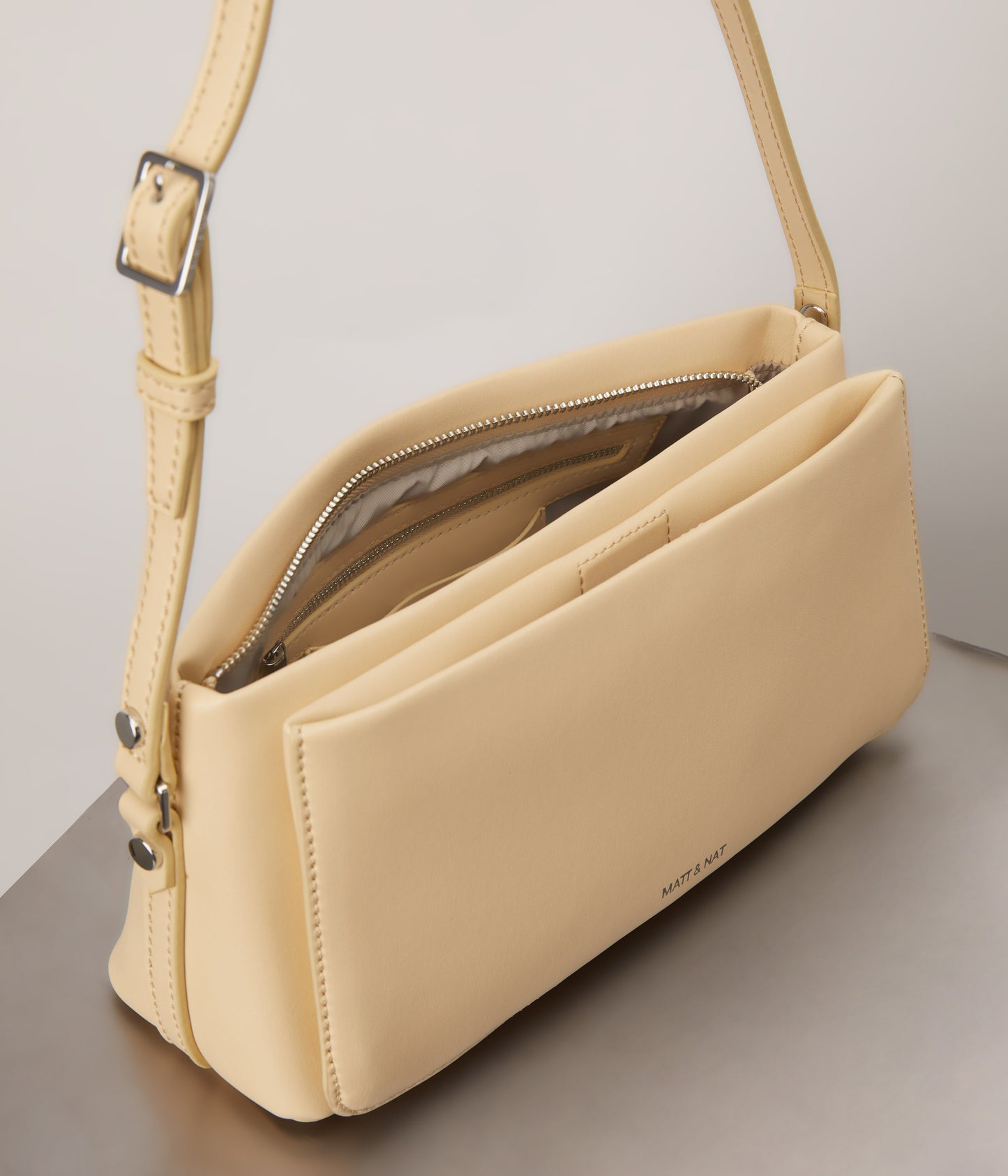 VAL Vegan Shoulder Bag - UPPEAL™ | Color: Beige - variant::organic