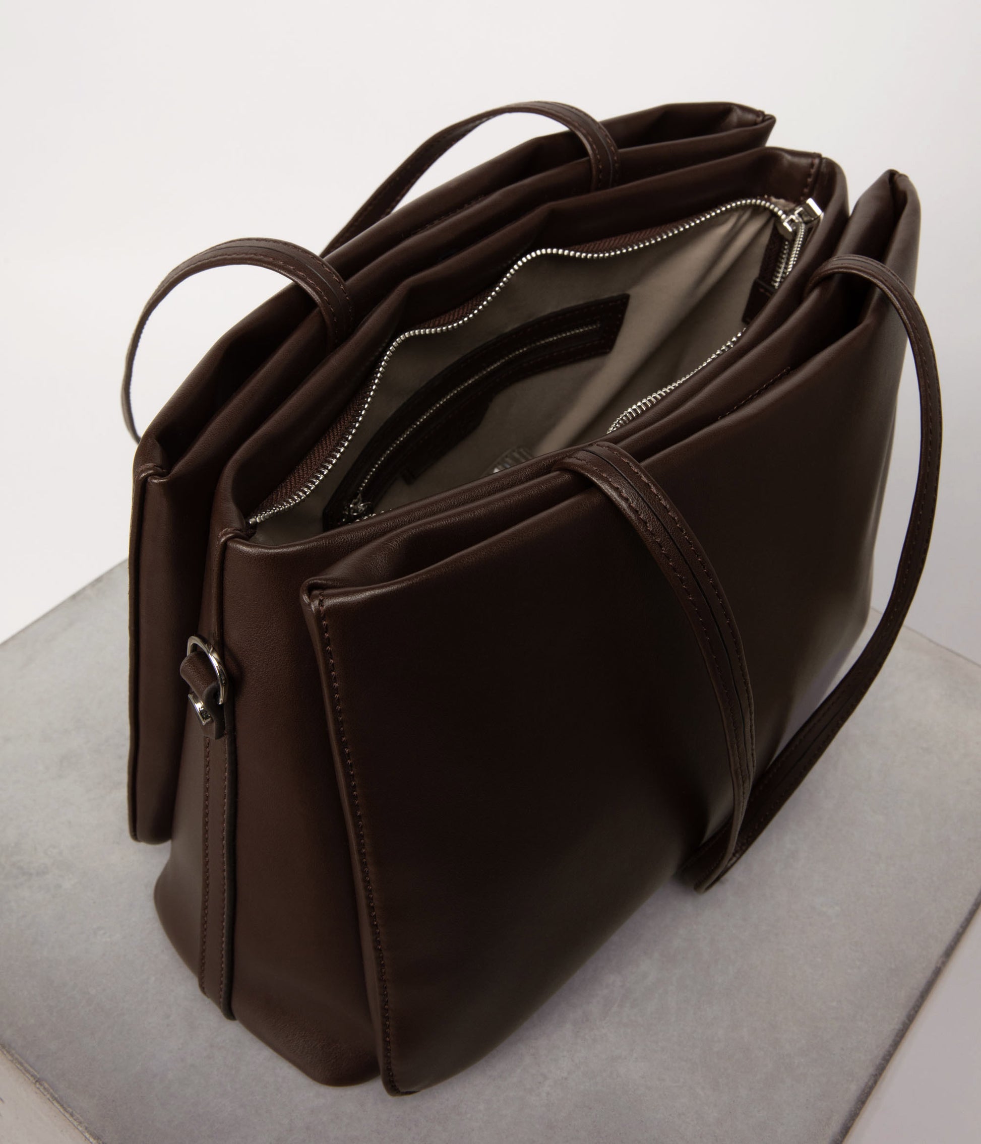 MAIA Vegan Tote Bag - APPLESKIN™ | Color: Brown - variant::cord