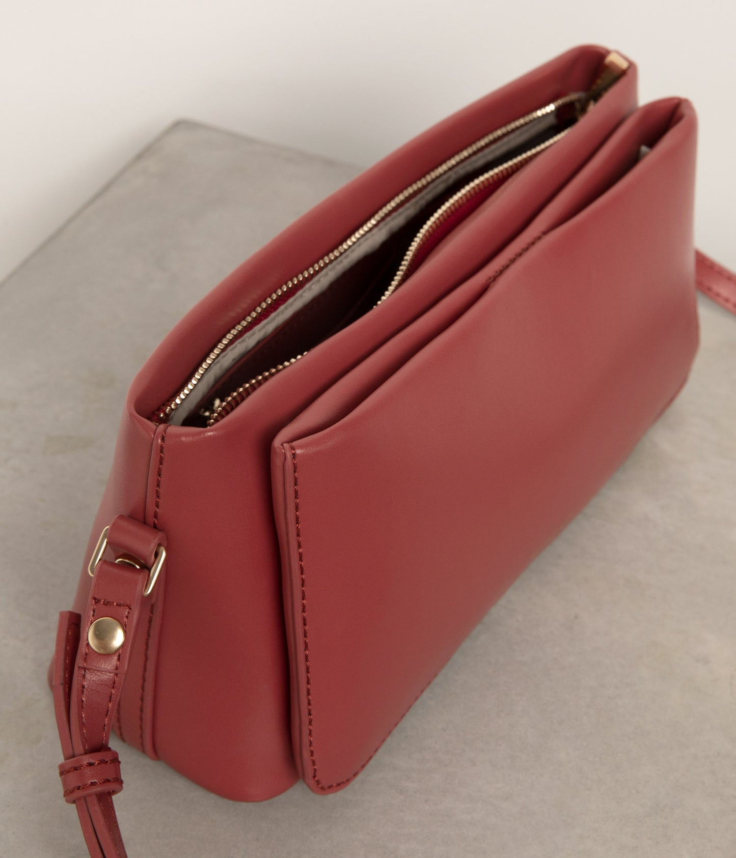 VAL Vegan Shoulder Bag - UPPEAL™ | Color: Red - variant::charm