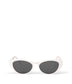 AMARA-2 Cat-Eye Recycled Sunglasses | Color: White - variant::white