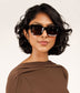 MEHA-2 Recycled Square Sunglasses | Color: Brown - variant::print