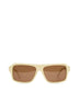 RYLEE Retro Square Sunglasses | Color: White, Brown - variant::nudbro