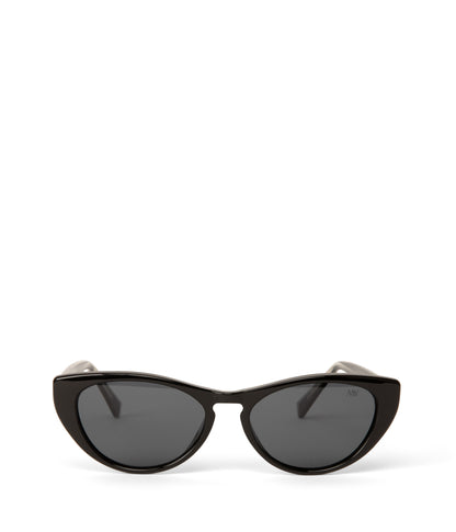 AMARA-2 Cat-Eye Recycled Sunglasses | Color: Black - variant::black