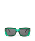 CERA-2 Recycled Rectangle Sunglasses | Color: Green, Grey - variant::emerald