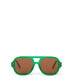 CHOI-2 Recycled Aviator Sunglasses | Color: Green, Brown - variant::green