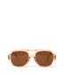 CHOI-2 Recycled Aviator Sunglasses | Color: White, Brown - variant::nude