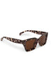 MEHA-2 Recycled Square Sunglasses | Color: Brown - variant::clear