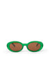 MIELA-2 Recycled Oval Sunglasses | Color: Green, Brown - variant::green