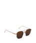 SARAI Aviator Sunglasses | Color: Pink Gold, Brown - variant::rgobro