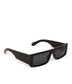 SAWAI-2 Recycled Rectangle Sunglasses | Color: Black, Grey - variant::black