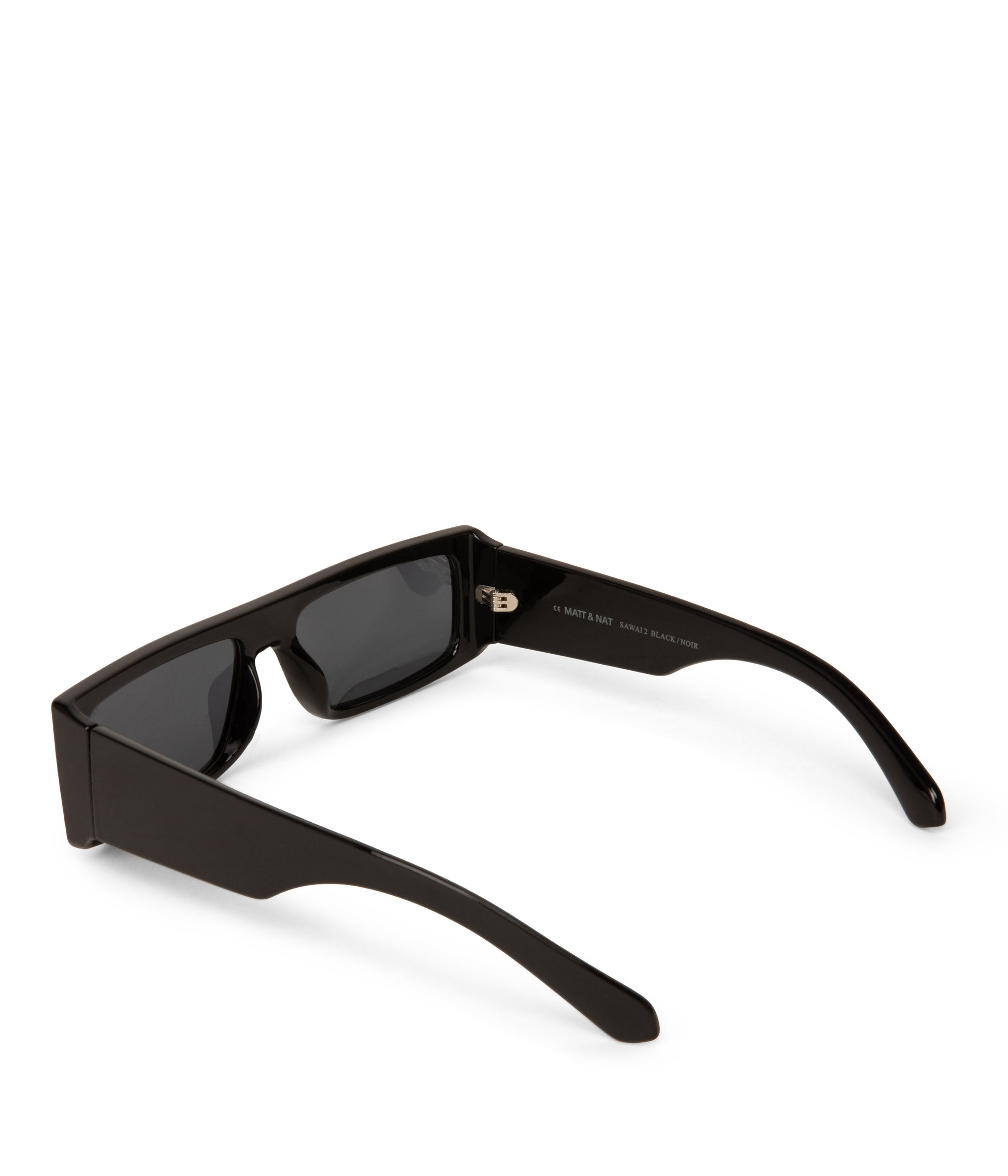 SAWAI-2 Recycled Rectangle Sunglasses | Color: Black, Grey - variant::black