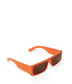 SAWAI-2 Recycled Rectangle Sunglasses | Color: Orange, Brown - variant::orange