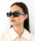 SHIBA Rectangle Sunglasses | Color: Black - variant::smoke